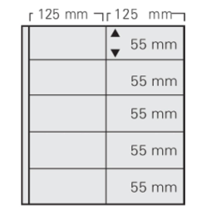 Feuilles "Garant" - Carnets - 5 Bandes - 55mm