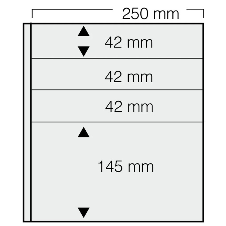 Feuilles "Garant" - 4 Bandes - 3*42mm, 145mm