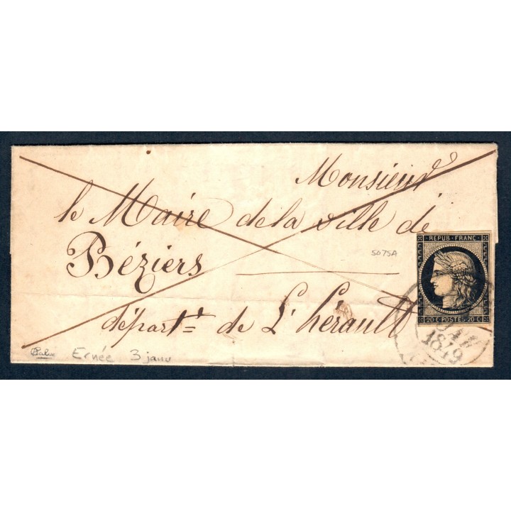 Lot A4880 - Lettres - N°3 - Oblitéré Qualité ST
