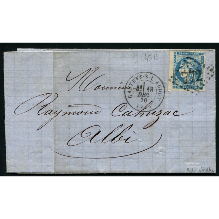 Lot A3384 - Lettres - N°45B - Oblitéré Qualité TB